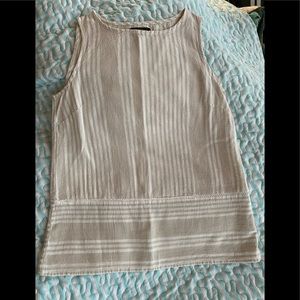 For Cynthia Women's striped linen top size Small